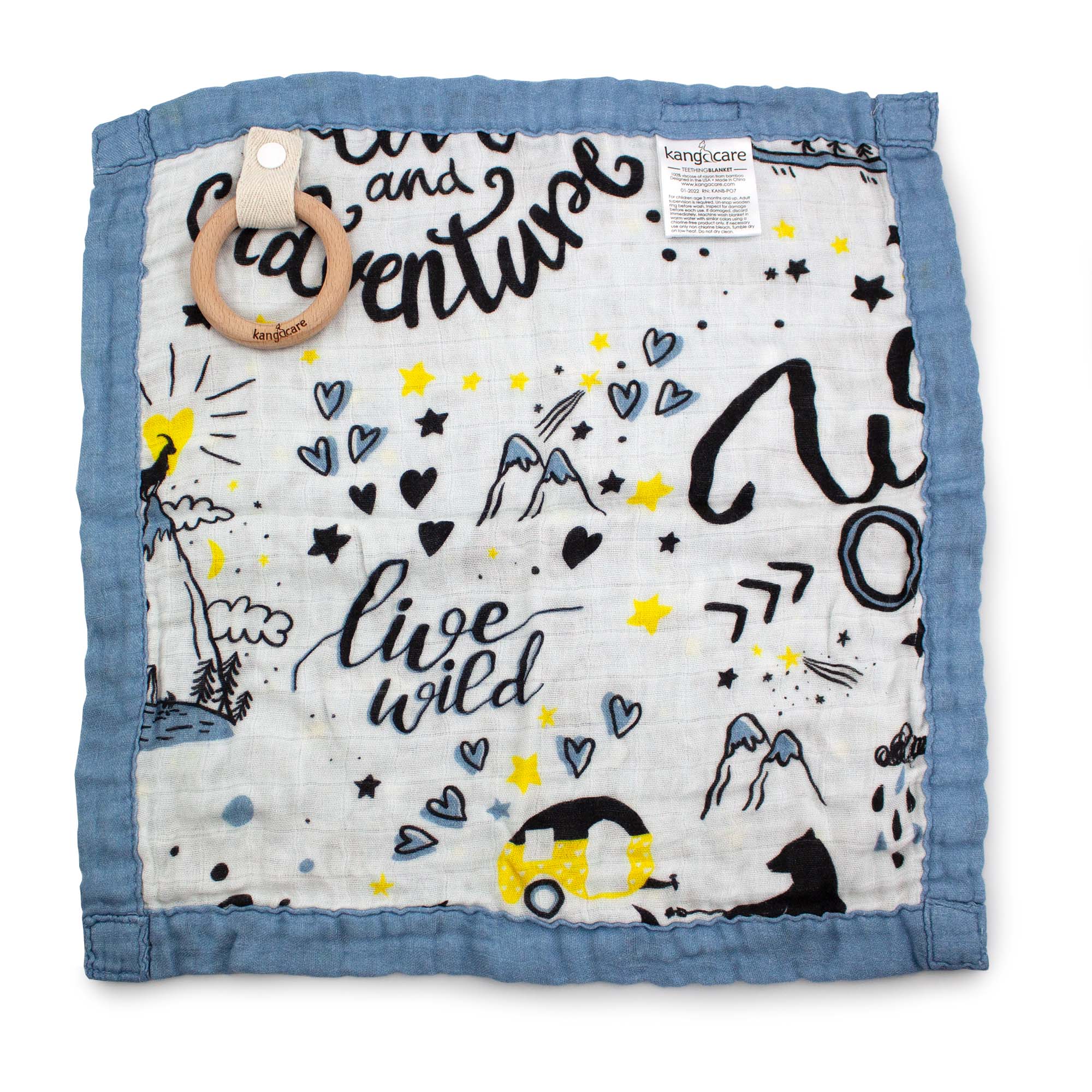 Kanga Care Reversible Teething Blanket Lovey: Wander