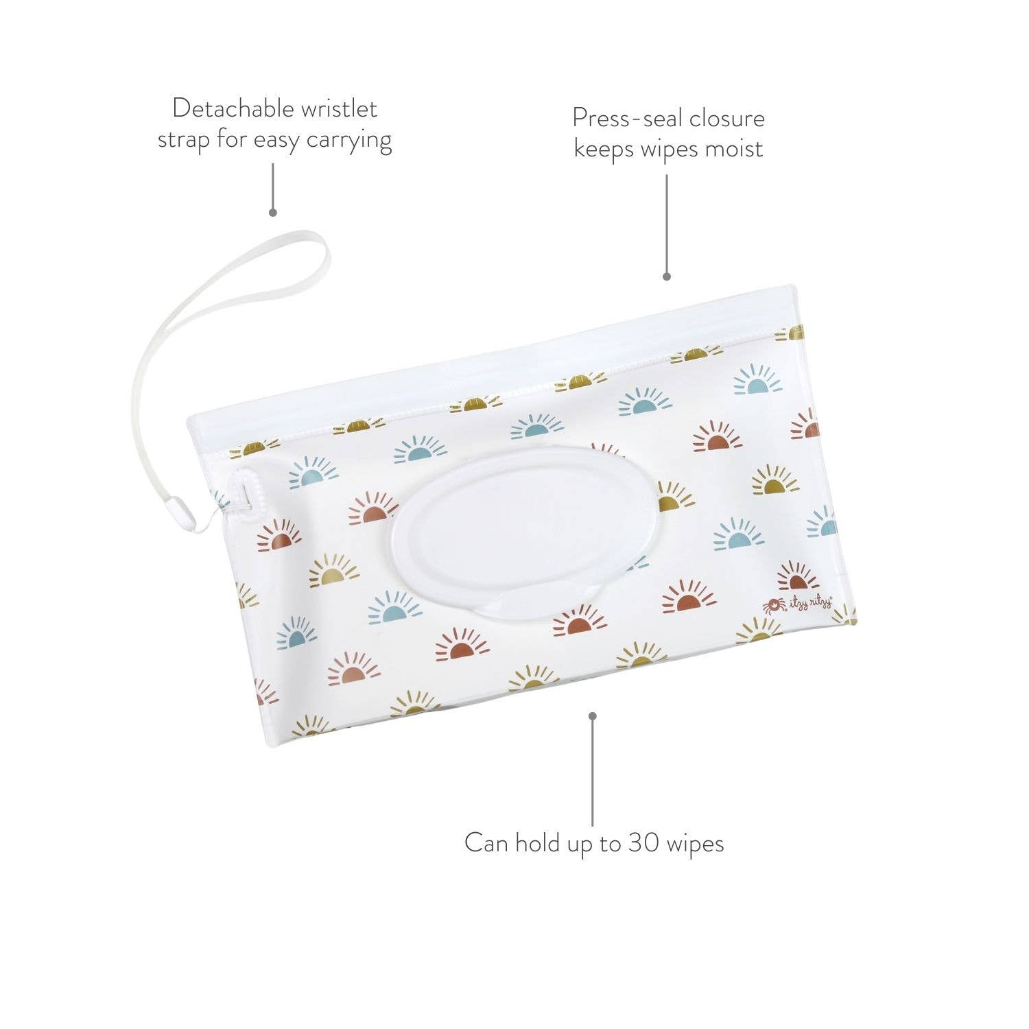 *OUTLET*Take & Travel™ Pouch Reusable Wipes Cases Lilac Dino