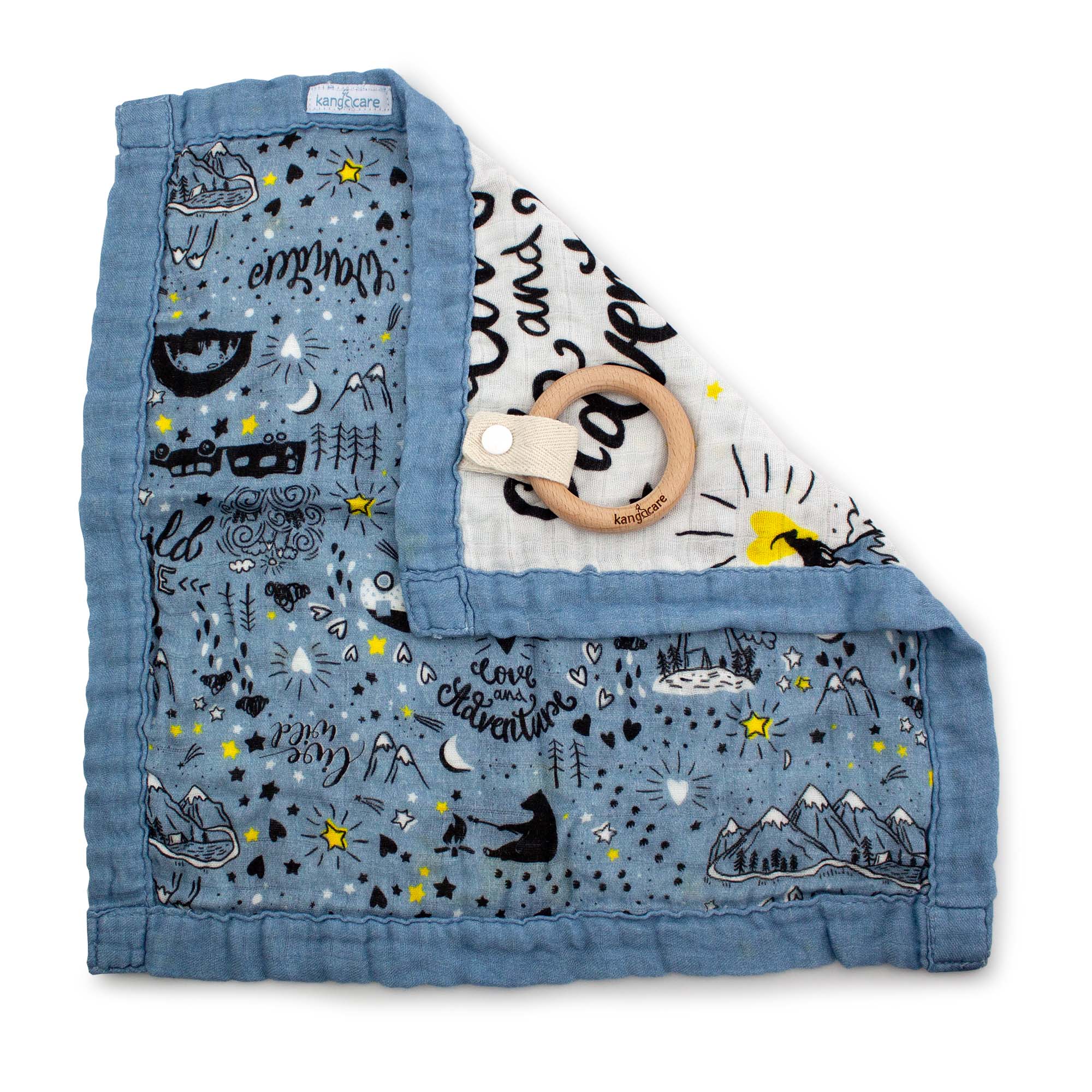 Kanga Care Reversible Teething Blanket Lovey: Wander