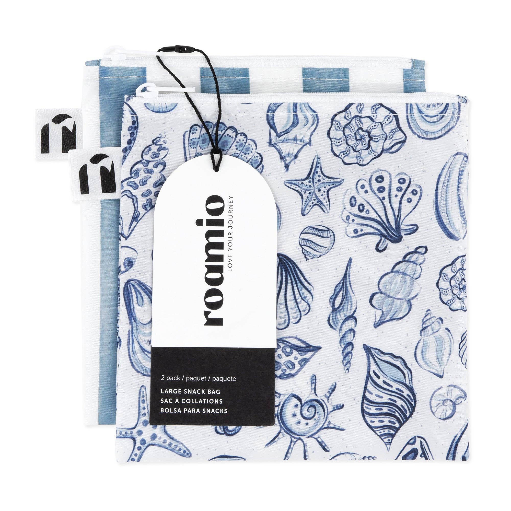 Reusable Snack Bag, Large 2 Pack: Coastal