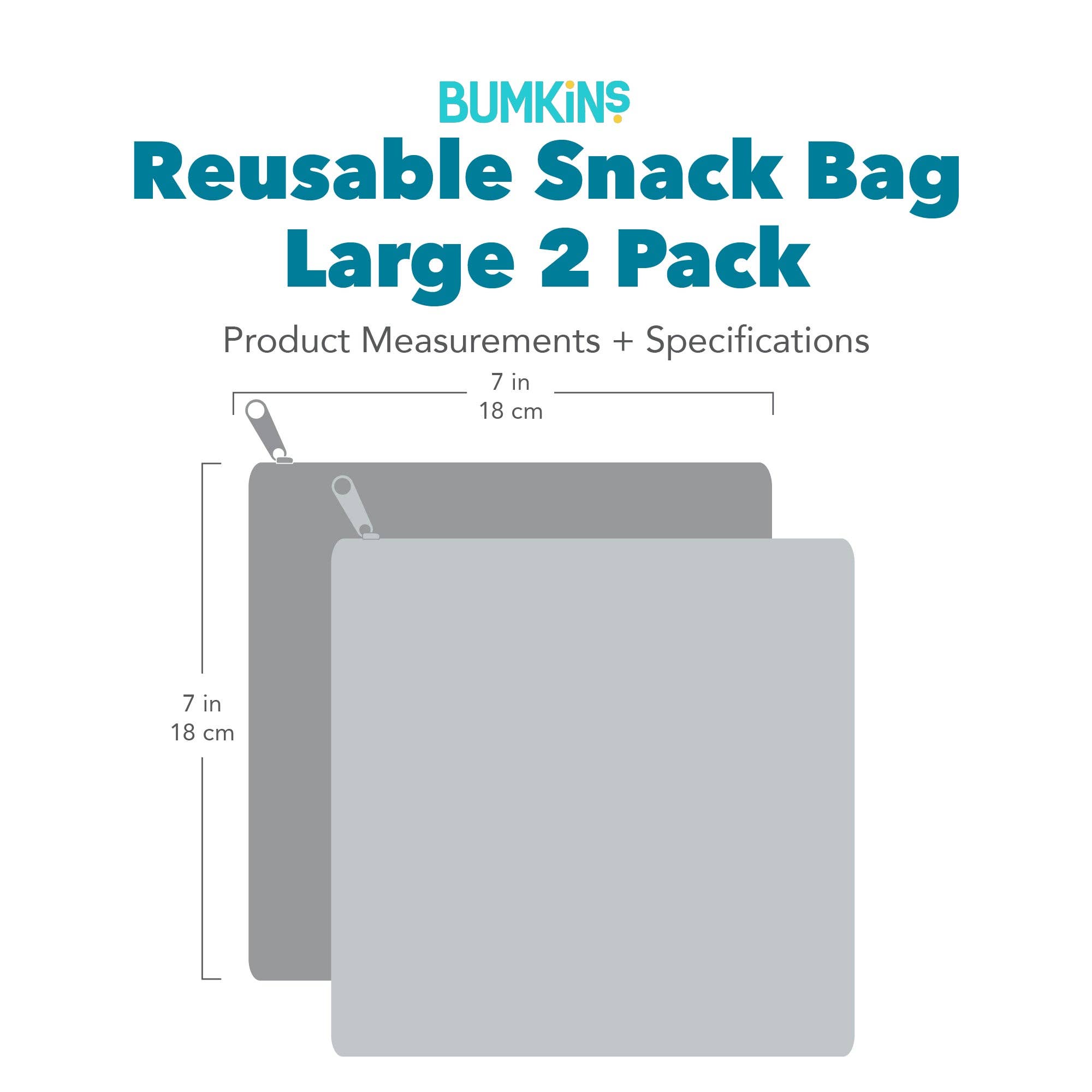 Reusable Snack Bag, Large 2 Pack: Coastal
