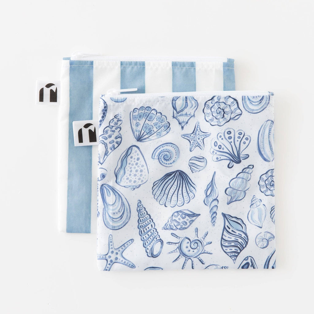 Reusable Snack Bag, Large 2 Pack: Coastal