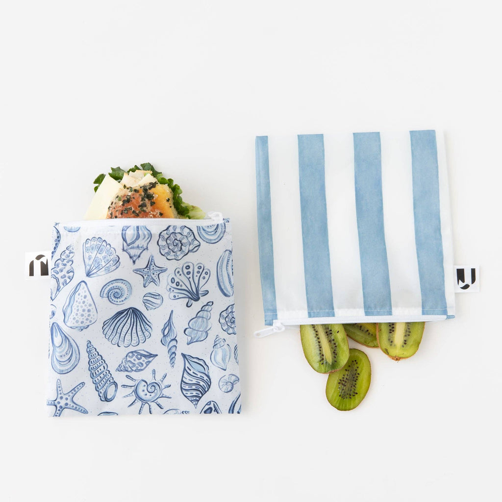 Reusable Snack Bag, Large 2 Pack: Coastal