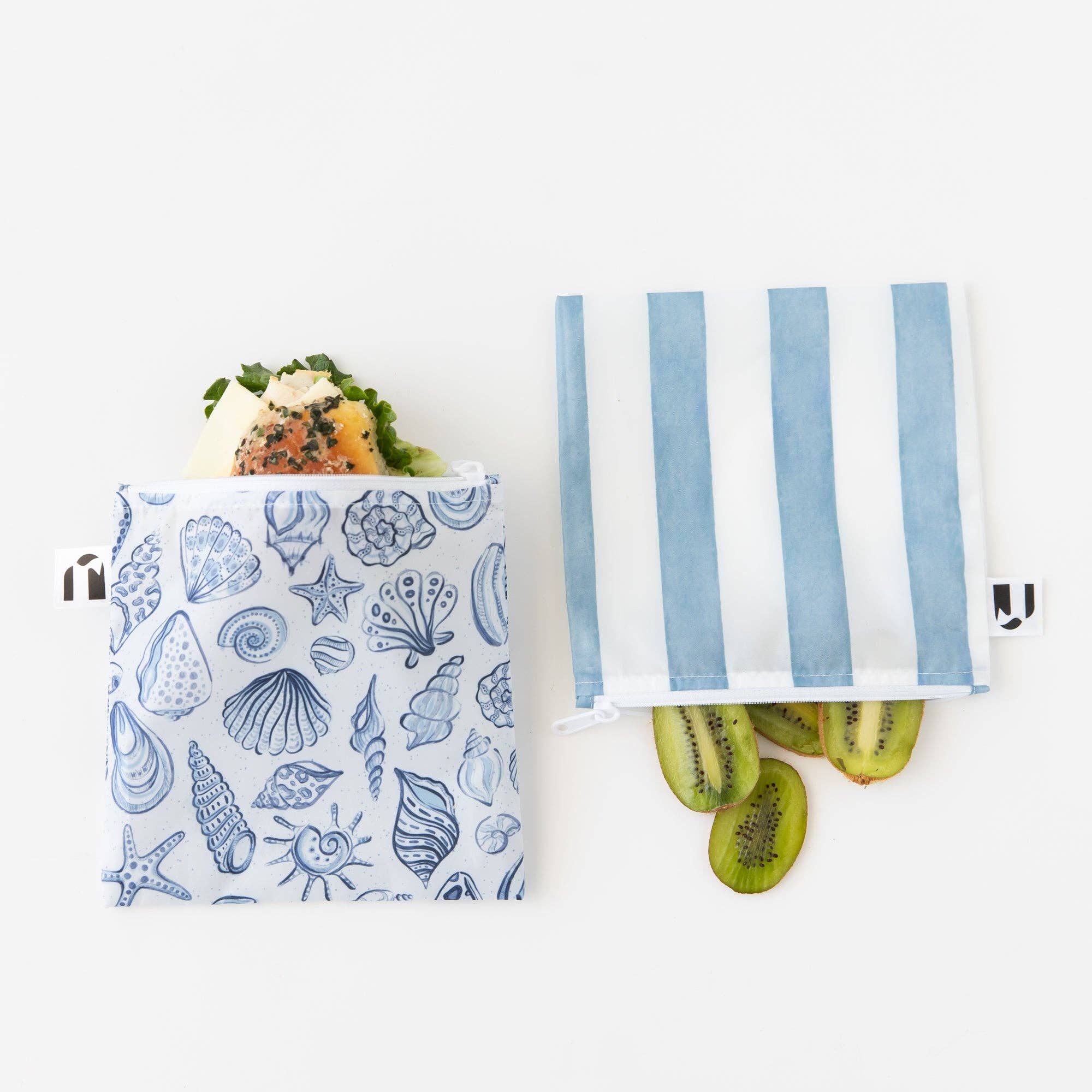 Reusable Snack Bag, Large 2 Pack: Coastal