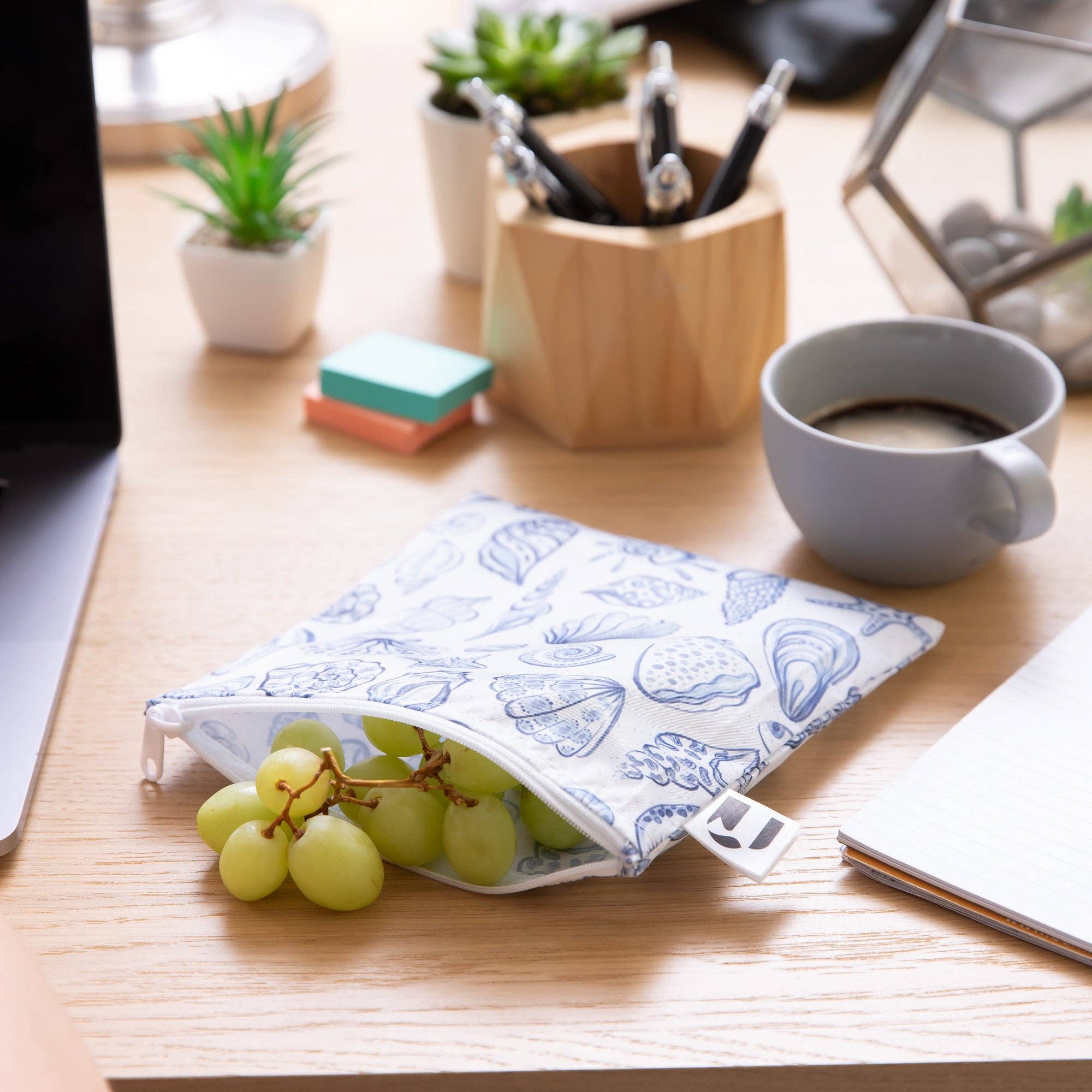Reusable Snack Bag, Large 2 Pack: Coastal