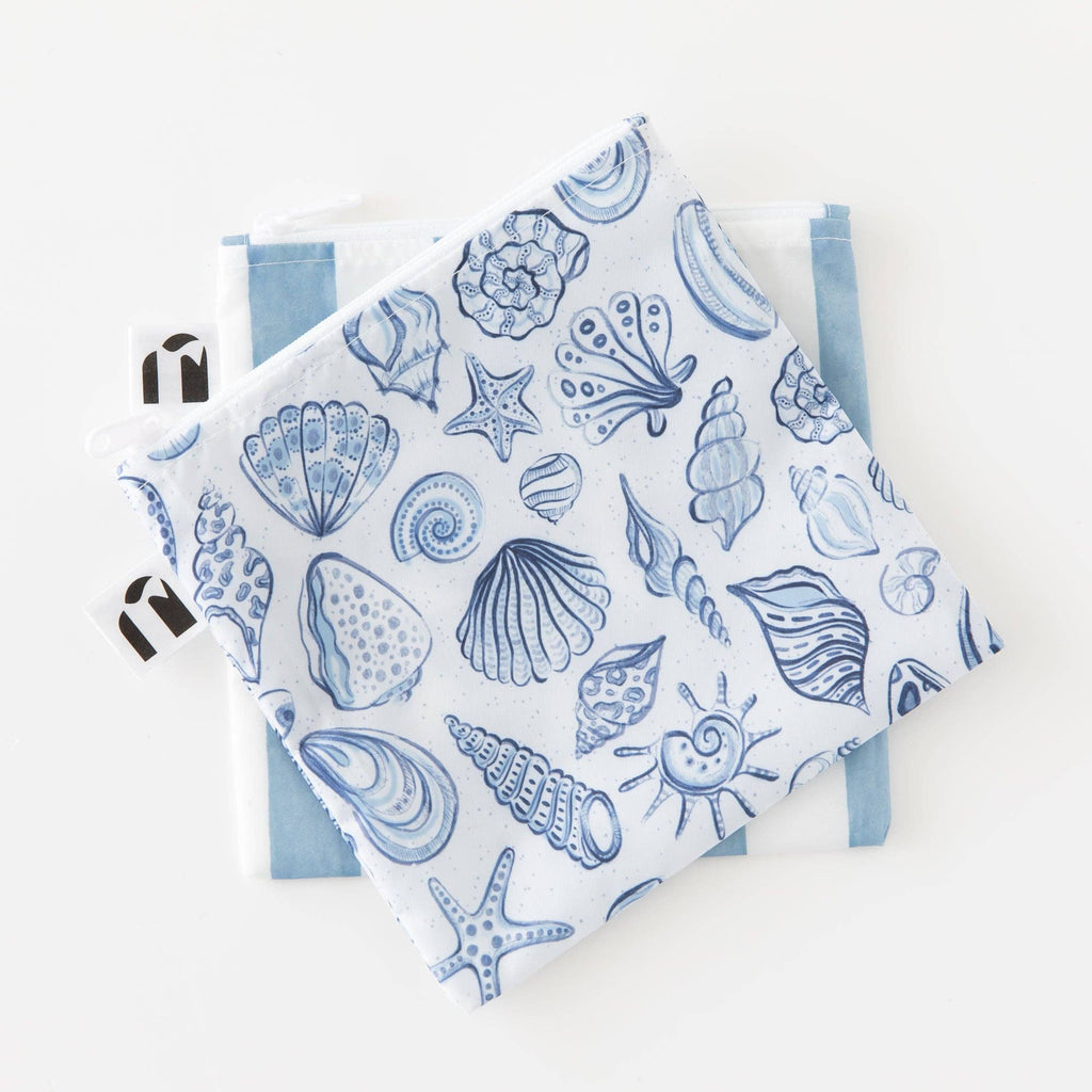Reusable Snack Bag, Large 2 Pack: Coastal