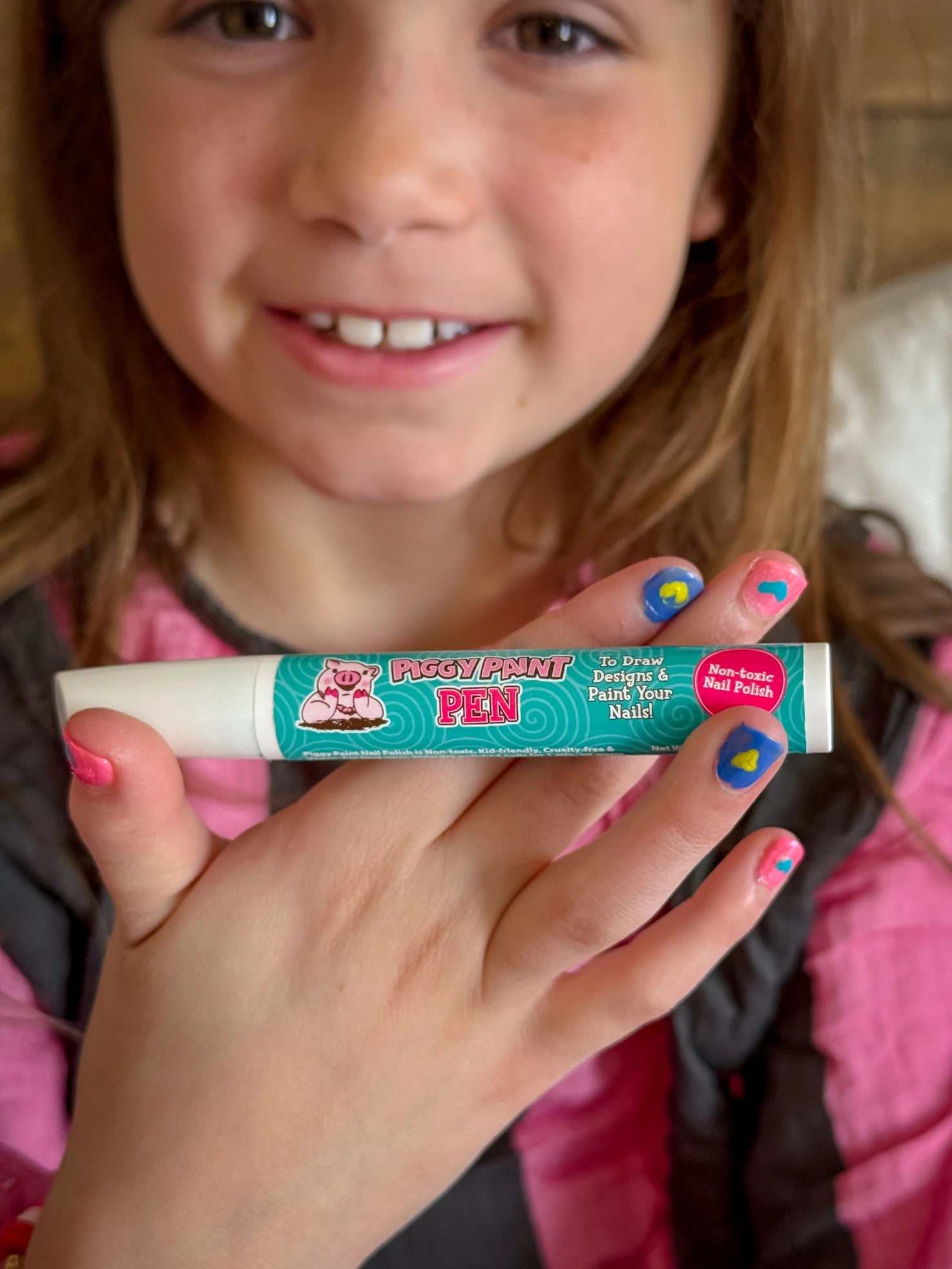 Twirly Teal Piggy Paint Pen Non-Toxic Nail Polish