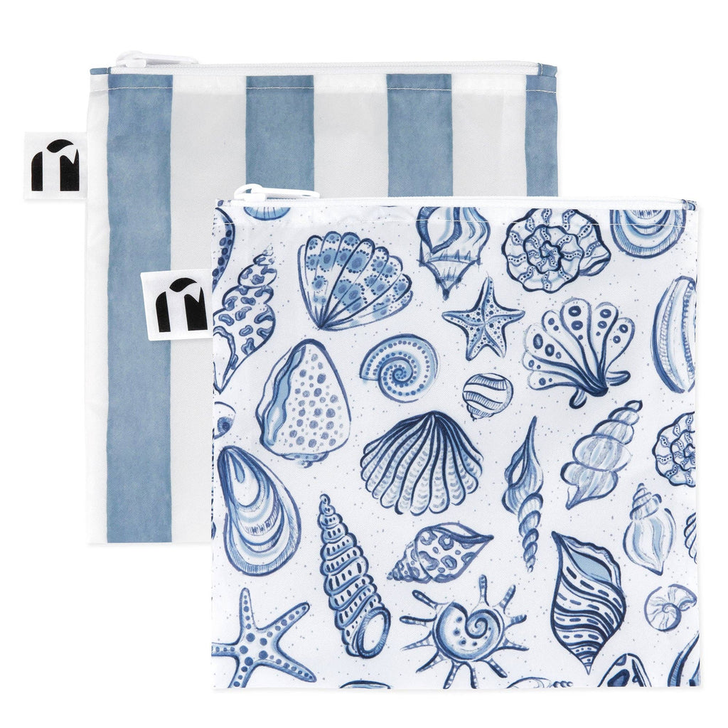 Reusable Snack Bag, Large 2 Pack: Coastal