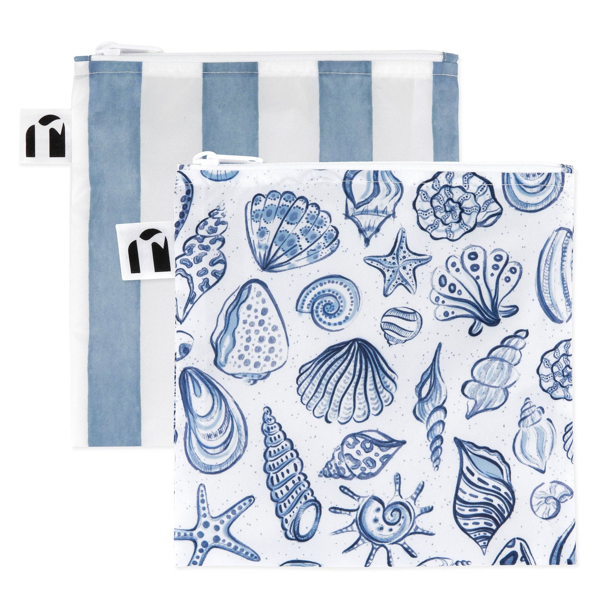 Reusable Snack Bag, Large 2 Pack: Coastal