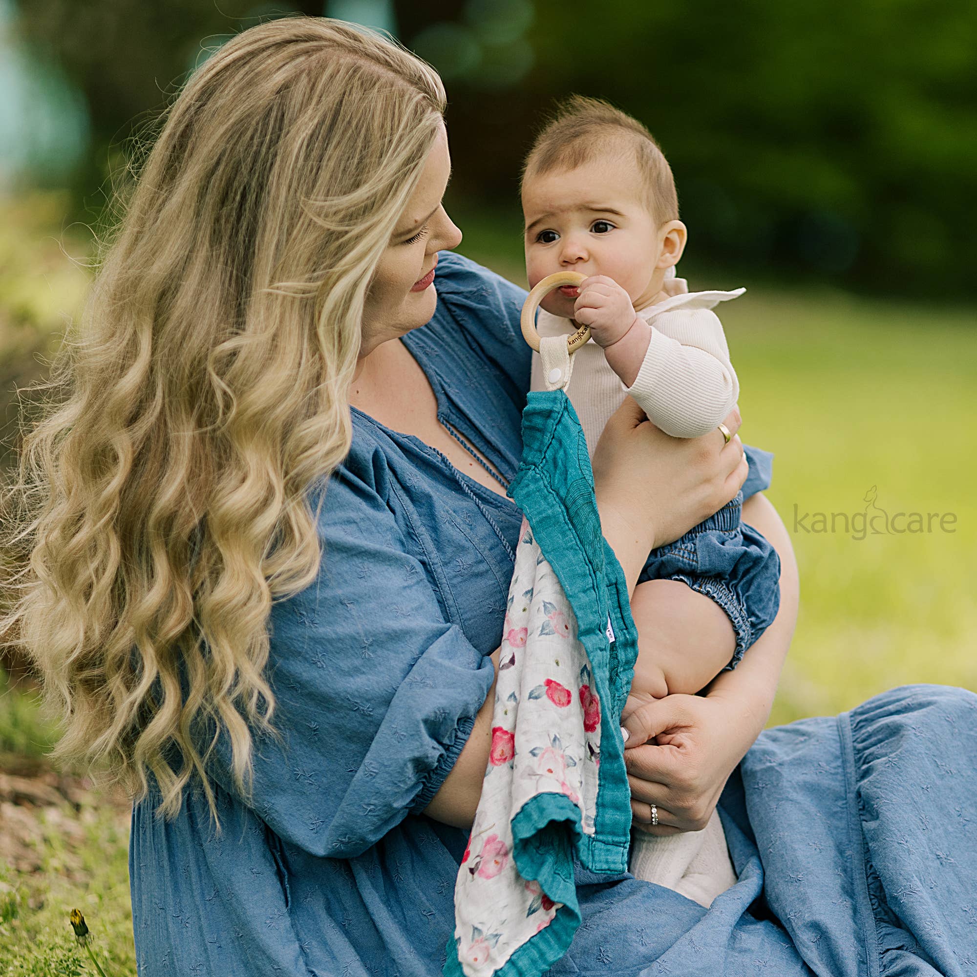 Kanga Care Reversible Teething Blanket Lovey: Lily