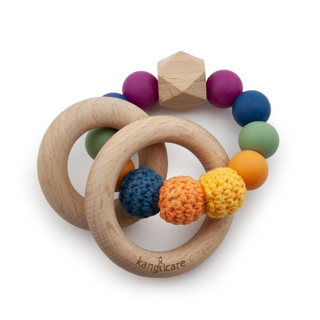 Kanga Care Silicone & Wood Crocheted Teething Ring: Mod
