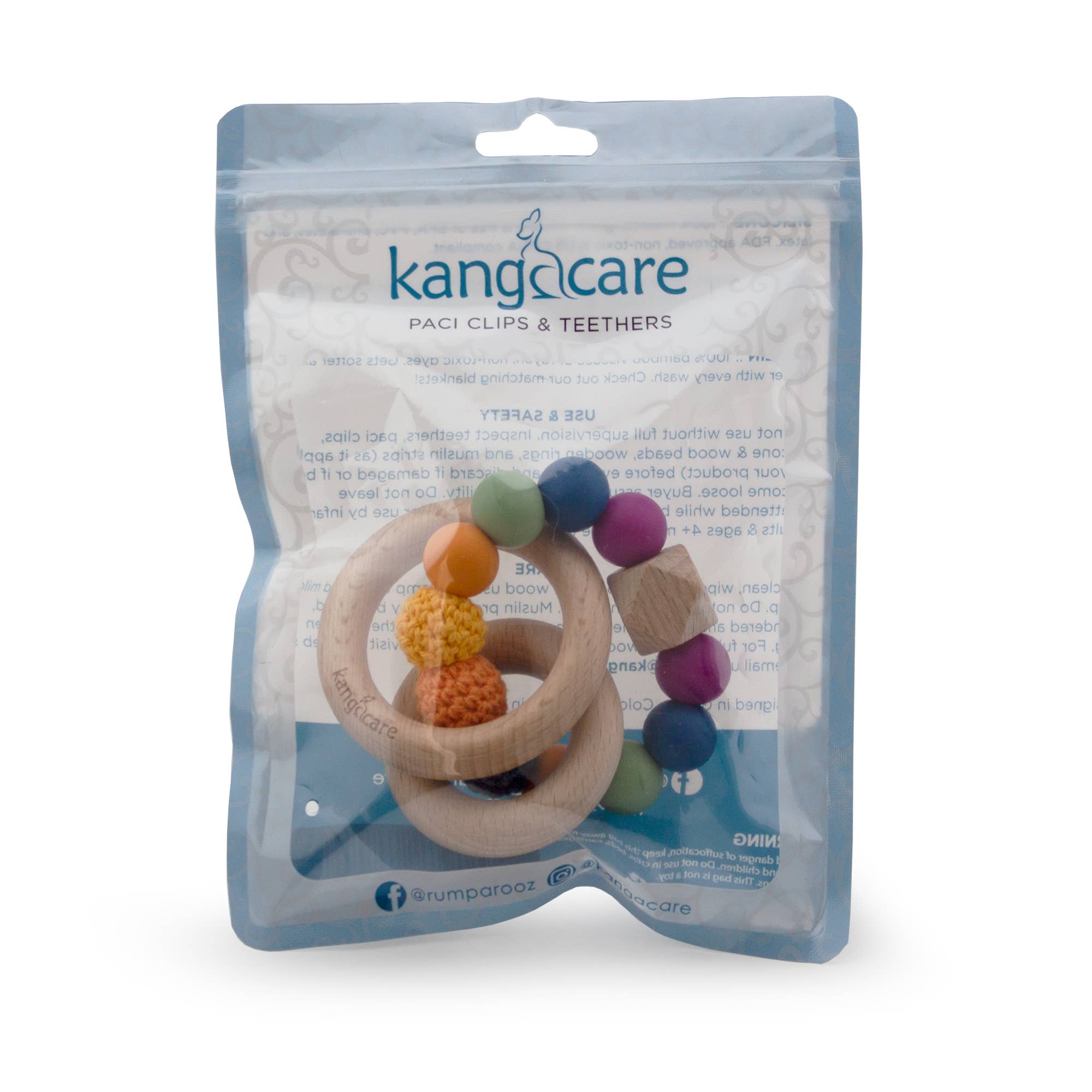 Kanga Care Silicone & Wood Crocheted Teething Ring: Mod